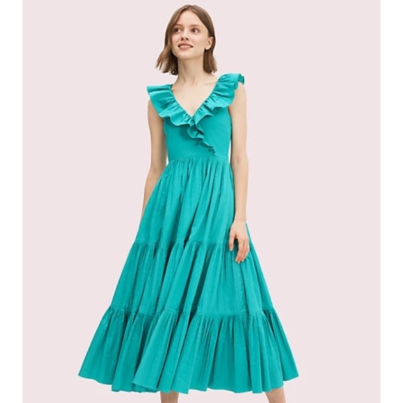 kate spade Dresses & Skirts - Kate Spade Poplin Ruffle Tiered Dress